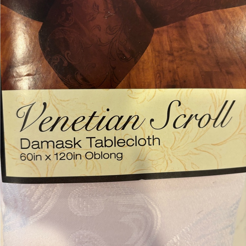 Damask Tablecloth - White Brand New!